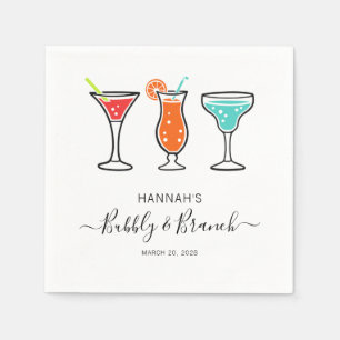 Bridal Shower Brunch and Bubbly Paper Napkin