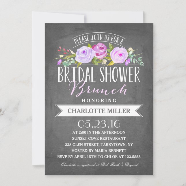 Bridal Shower Brunch | Bridal Shower Invitation (Front)