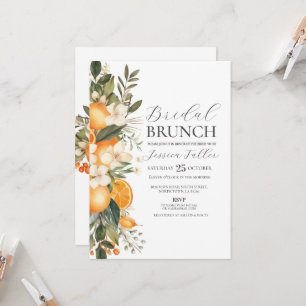 Bridal Shower Brunch Floral Bachelorette Fruit Invitation