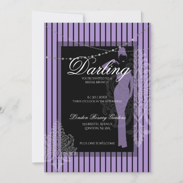 Bridal shower brunch with the bride  invitation (Front)