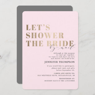 Bridal Shower By Mail Blush & Gold Bridal Shower Invitation