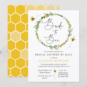 Bridal Shower by Mail Bride to Bee invitation