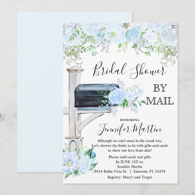 Bridal Shower by Mail Invitation (Front/Back)