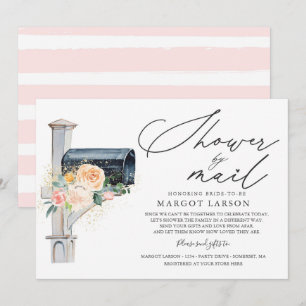 Bridal Shower By Mail Invitation Blush Pink Gold