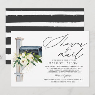 Bridal Shower By Mail Invitation Greenery & Gold