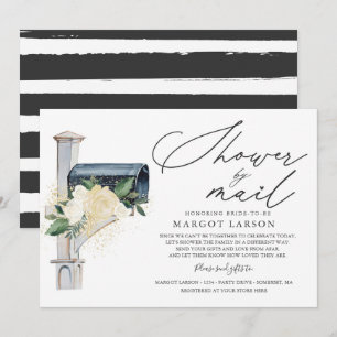 Bridal Shower By Mail Invitation Greenery & Gold