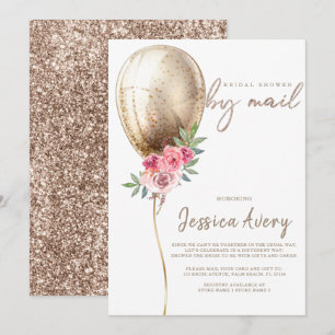 Bridal Shower By Mail Luxury Beige Balloon Invitation