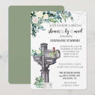 Bridal Shower By Mail Watercolor Eucalyptus Invitation