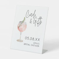 Bridal Shower Cards & Gifts Poster Wine Theme