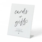 Bridal Shower Cards Gifts Sign Modern Minimalist