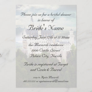 Bridal Shower, Castle Themed Wedding Invitation