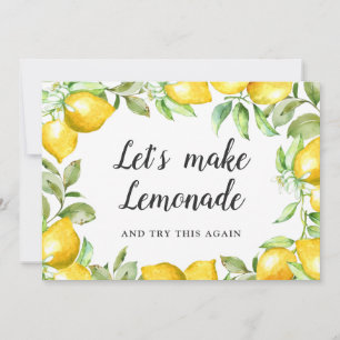 Bridal Shower Change of Plans Lemons Greenery Invitation