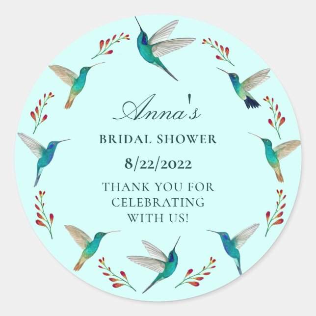 Bridal Shower Classic Round Sticker (Front)