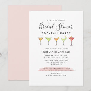 Bridal Shower Cocktail Party Tropical Beach Invitation