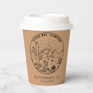 Bridal Shower Coffee Bar Customised Desert Wedding Paper Cups