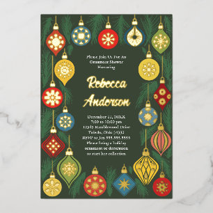 Bridal Shower Colourful Vintage Christmas Ornamen