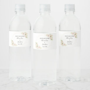 Bridal Shower Couples Wedding Water Bottle Label