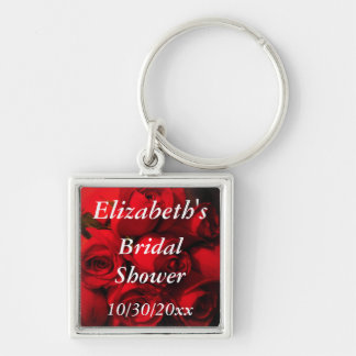"Bridal Shower" - Crimson Rose Bouquet Key Ring