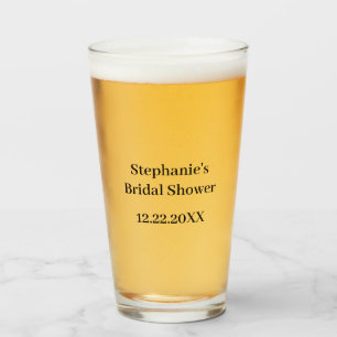Bridal Shower Custom Name Wedding Gift Party Favou Glass
