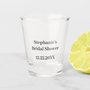 Bridal Shower Custom Name Wedding Gift Party Favou Shot Glass