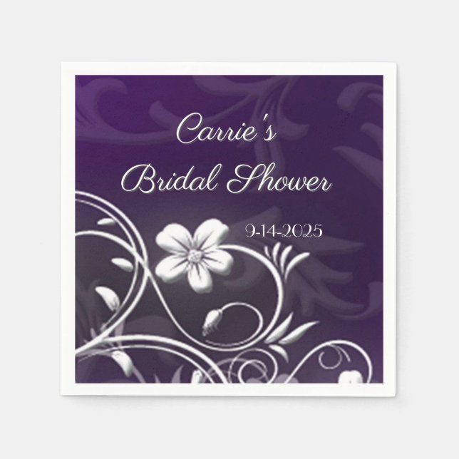 Bridal Shower custom party coasters Napkin (Front)