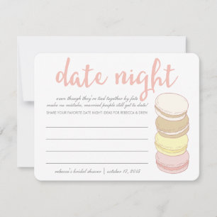 Bridal Shower Date Night Cards   French Macarons
