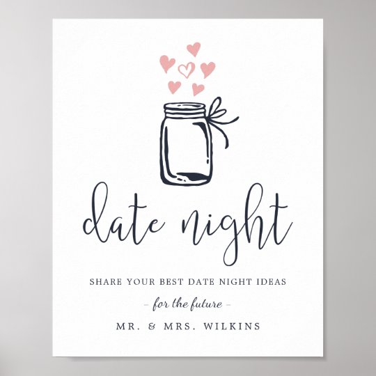 Date Night Idea Jar For Bridal Shower 