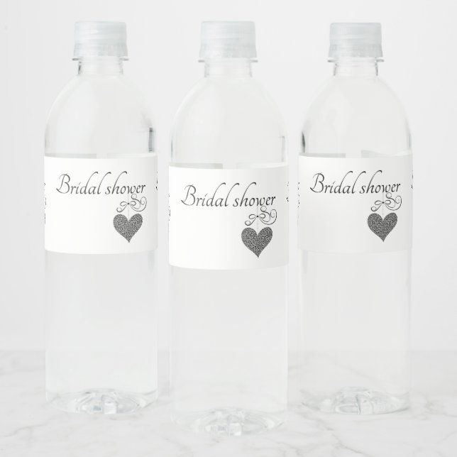 bridal shower decoration water bottle label (Bottles)