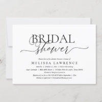 Bridal Shower Dinner and Party, Modern Elegant