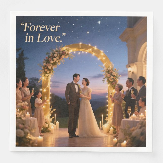 Bridal Shower Dinner Napkins (Front)