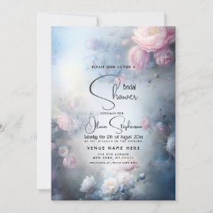 Bridal Shower- Dreamy Pink Peony Floral  Invitation