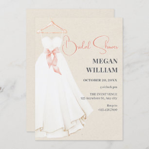 Bridal shower dress gown  invitation