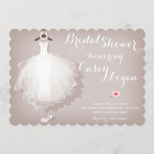 Bridal Shower Dress Invitation