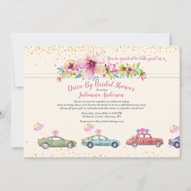 Bridal Shower Drive By Invitation (Front)