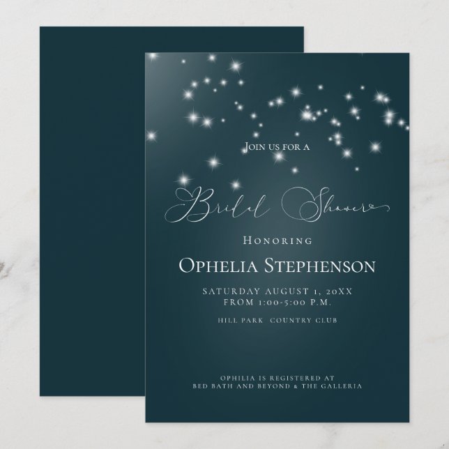 BRIDAL SHOWER | Elegant Beach Floral Arbor Invitation (Front/Back)