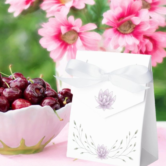 Bridal Shower Elegant Pink Lotus Favour Box (Creator Uploaded)
