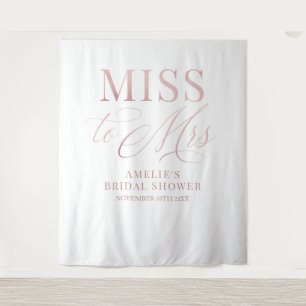 Bridal shower elegant rose gold backdrop tapestry