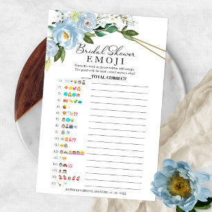 Bridal Shower Emoji Pictionary Floral Geometric Flyer