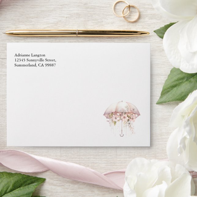 Bridal Shower Envelope, Bridal Invitation Envelope (Wedding)