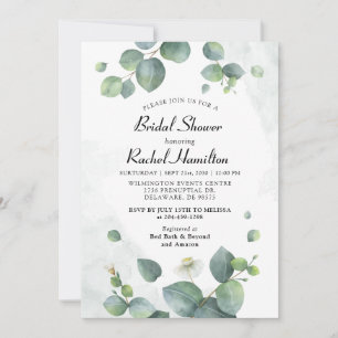 Bridal Shower Eucalyptus Greenery Invitation