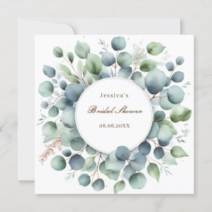 Bridal Shower eucalyptus greenery Napkins Invitation