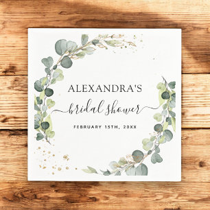 Bridal Shower Eucalyptus Greenery Succulent Napkin