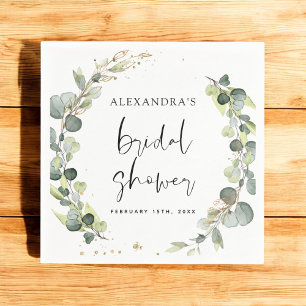 Bridal Shower Eucalyptus Greenery Succulent Napkin