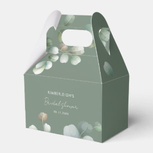  Bridal Shower Eucalyptus Script Favour Box