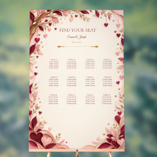 bridal shower fall in love seating chart