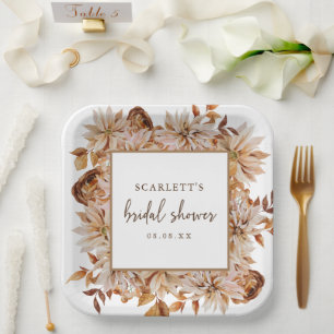 Bridal Shower Fall Paper Plate