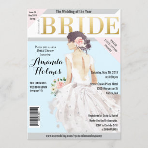 Bridal Shower Fashion Magazine Invitation