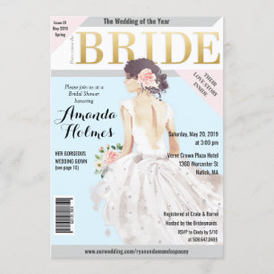 Bridal Shower Fashion Magazine Invitation