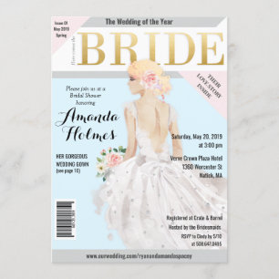 Bridal Shower Fashion Magazine Invitation
