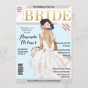 Bridal Shower Fashion Magazine Invitation